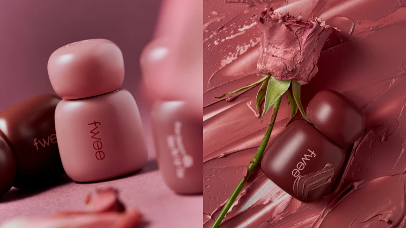 fwee玫瑰心動鎖色唇露情境圖。