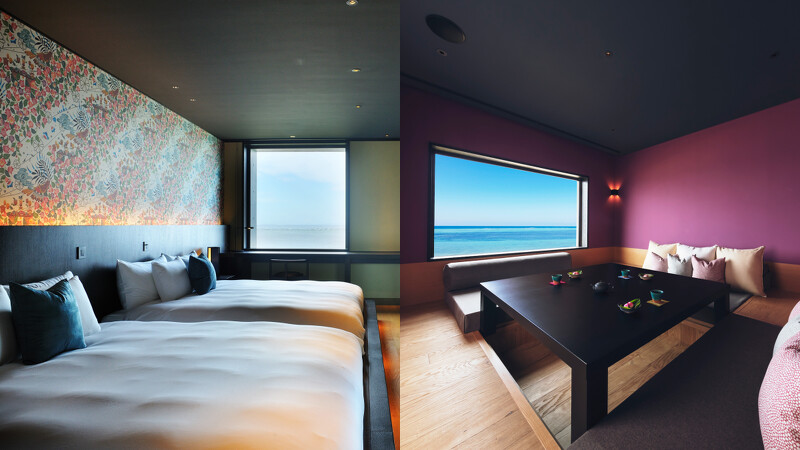 Fushi（海景豪华套房）卧室及客厅