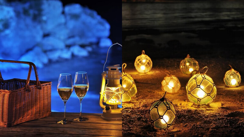 在唯美灯光点缀下享用晚餐，打造别于以往的海边回忆。