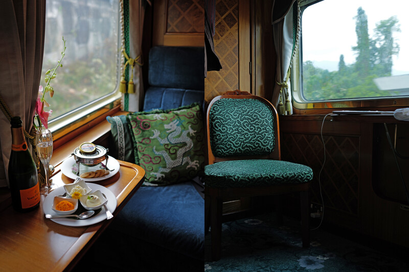 可在艙房內享用以馬來西亞當地魚子醬為題的下午茶。