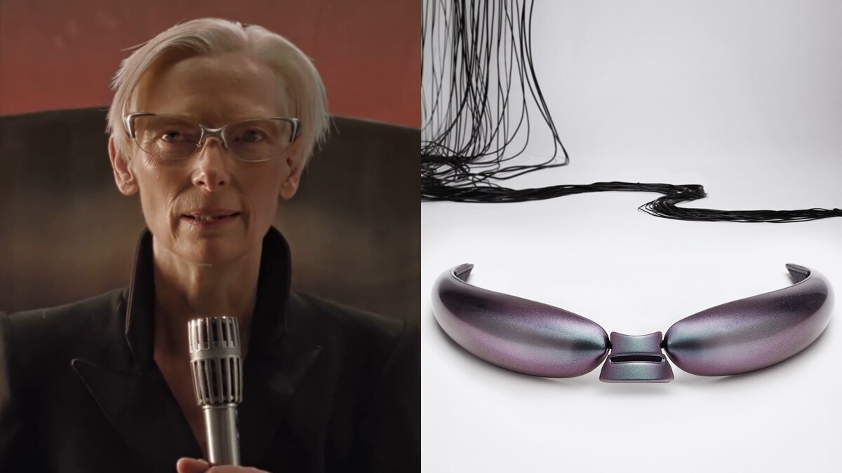 仙人Tilda Swinton為Gentle Monster拍了史詩級瘋狂廣告！2025 BOLD系列鼻墊消失，盾型鼻橋成最新潮設計