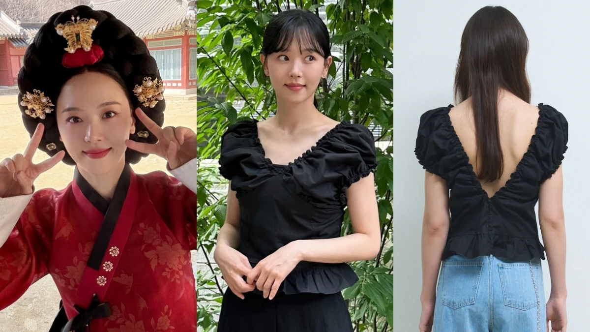 《暴君的廚師》姜漢娜初戀感私服這件賣翻了！百搭黑澎袖上衣，韓妞穿上都大推