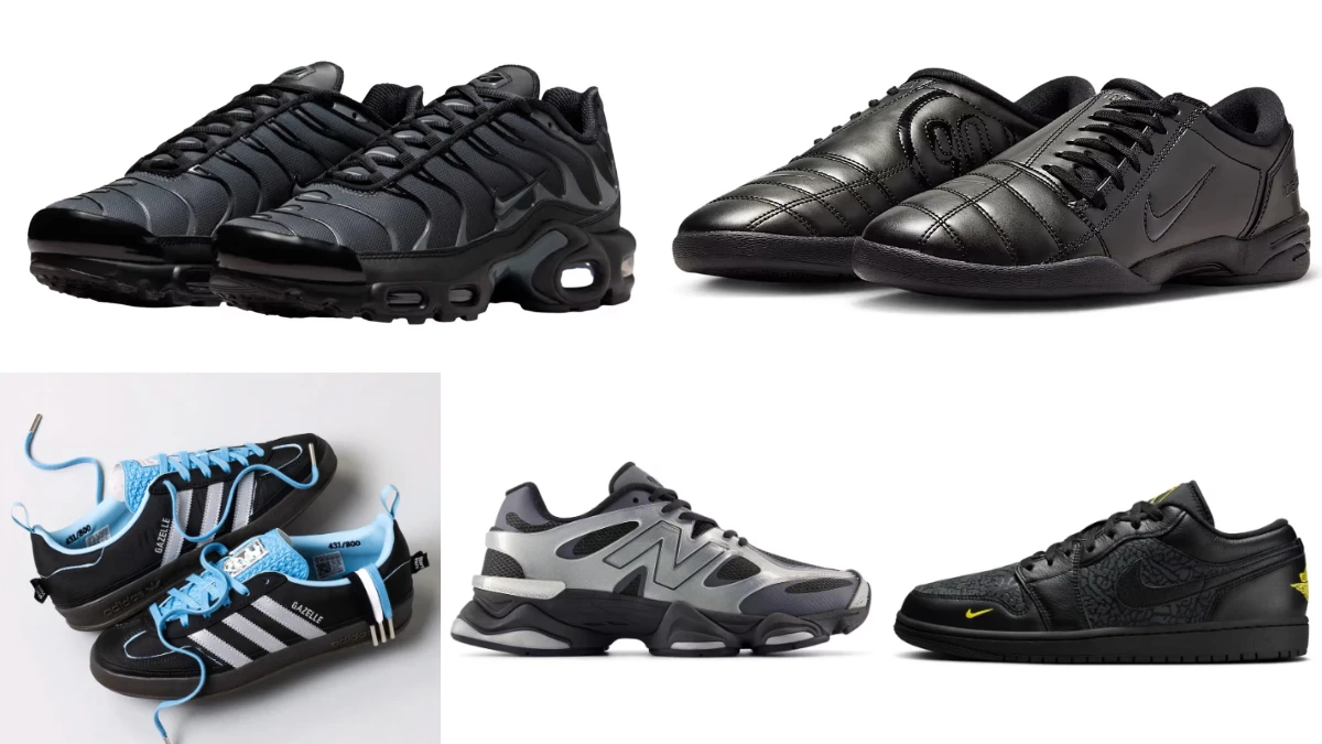 黑色熱門球鞋盤點！New Balance 9060 新色、Air Max Plus、adidas Gazelle Indoor 鞋頭入手一次看