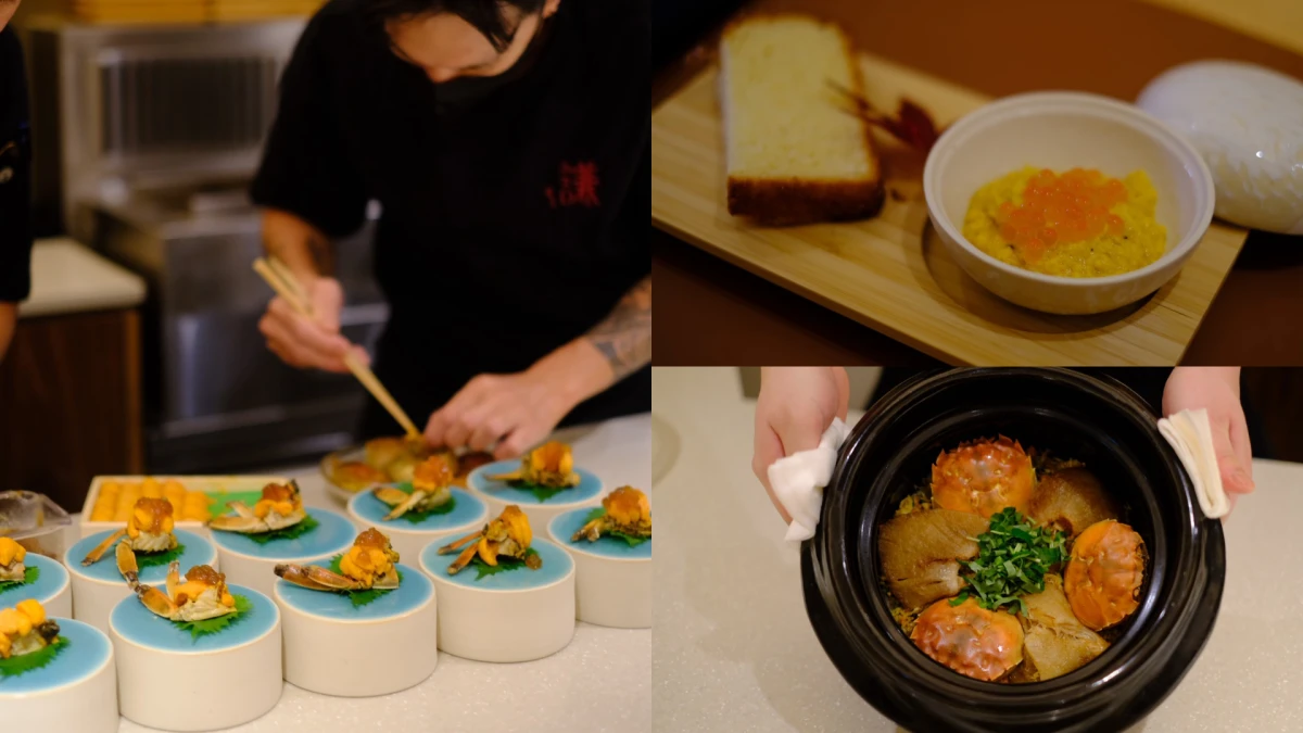 台北Omakase推薦!「すし謙」秋蟹盛宴限定登場,十四代生醃大閘蟹、大閘蟹魚翅釜飯太銷魂