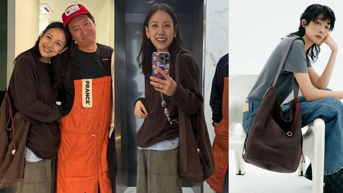 李孝利被熱搜的麂皮包是什麼品牌?鬆弛垂墜度+靜奢絨面包身,是秋季的必備熱單