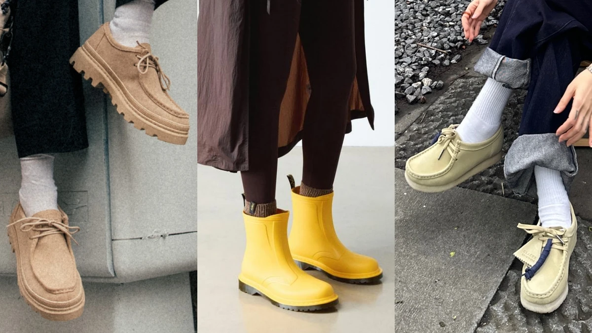 防水只能選運動鞋？6雙高顏值防水鞋推薦，Clarks袋鼠鞋、麂皮樂福雨天也能穿