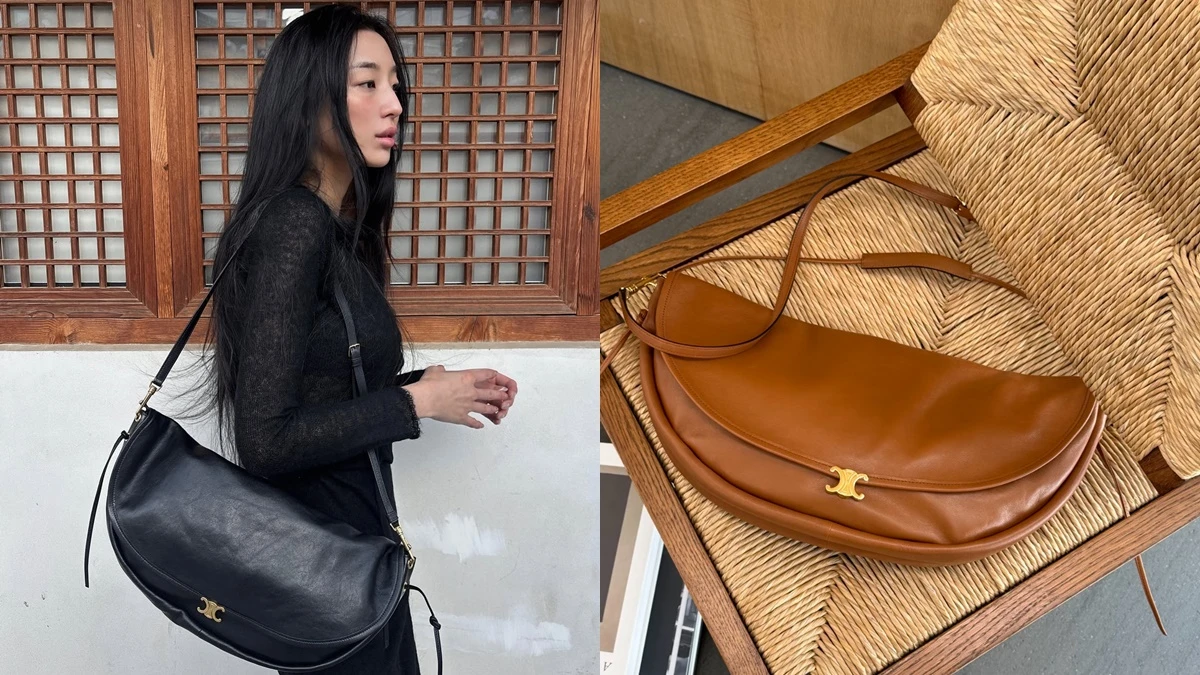 Celine這款半月包為何火了?新版凱旋門Triomphe變得好柔軟,都會慵懶風男女都能拿捏!