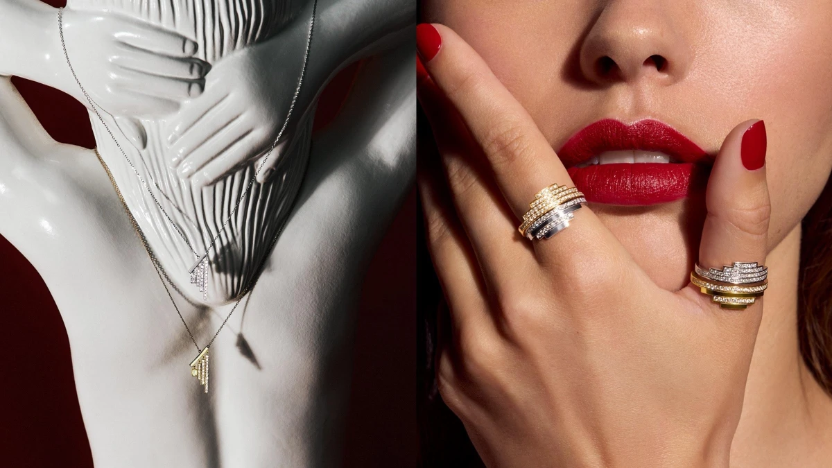 近期話題度大增的AHKAH chandelier系列，以水晶吊燈設計靈感打造層疊美學珠寶，是獻給風格女子的最佳璀璨魅力贈禮