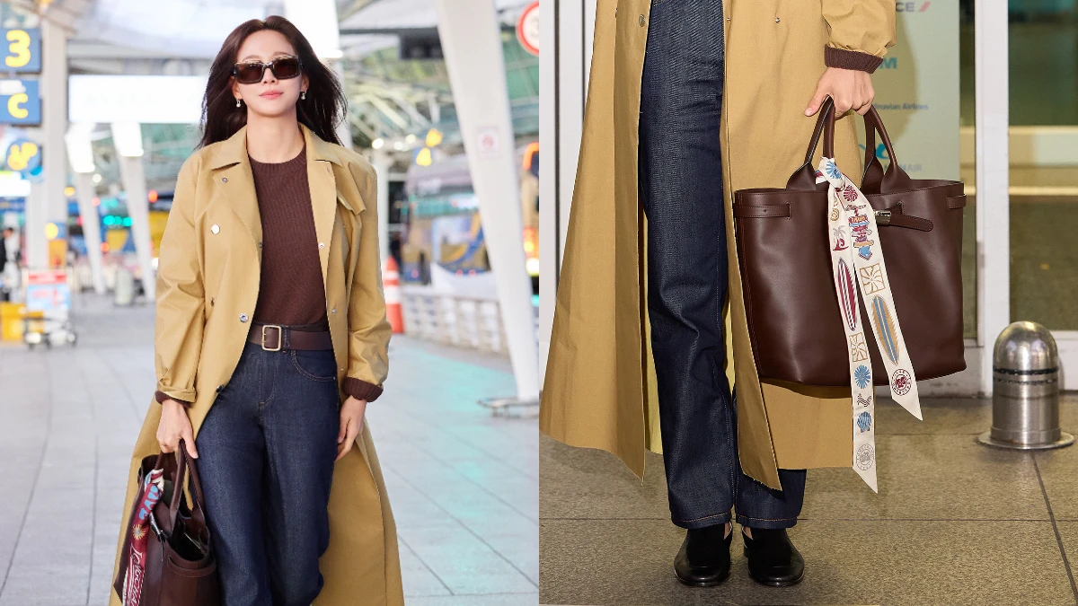 金世正機場拎的Longchamp最新爆款是這顆!風衣造型演繹高級美拉德穿搭