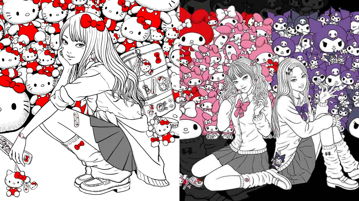 伊藤潤二 X 三麗鷗再次詭譎聯名！必收7大周邊：富江愛心髮夾、透明托特包、長袖襯衫價格一覽