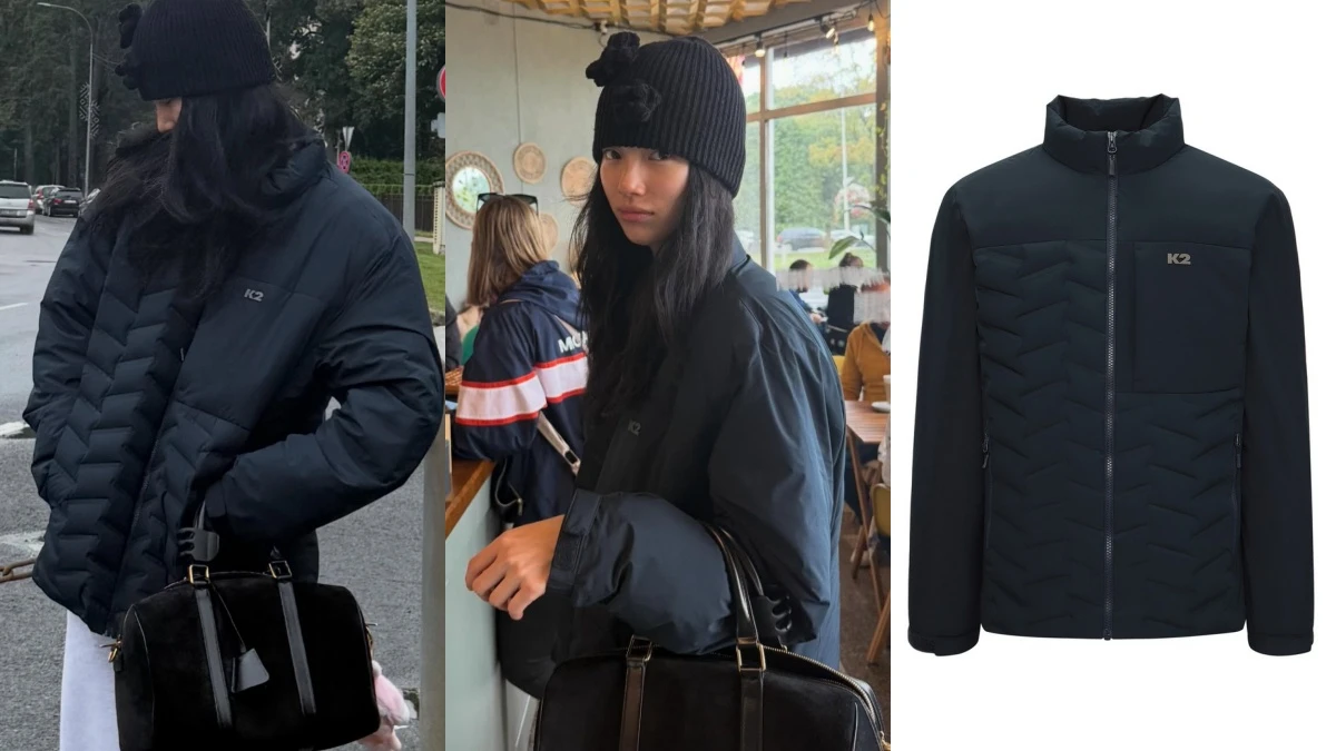 秀智把大叔羽絨服穿成「初冬理想型」！私服羽絨外套＋小花針織帽品牌一次看