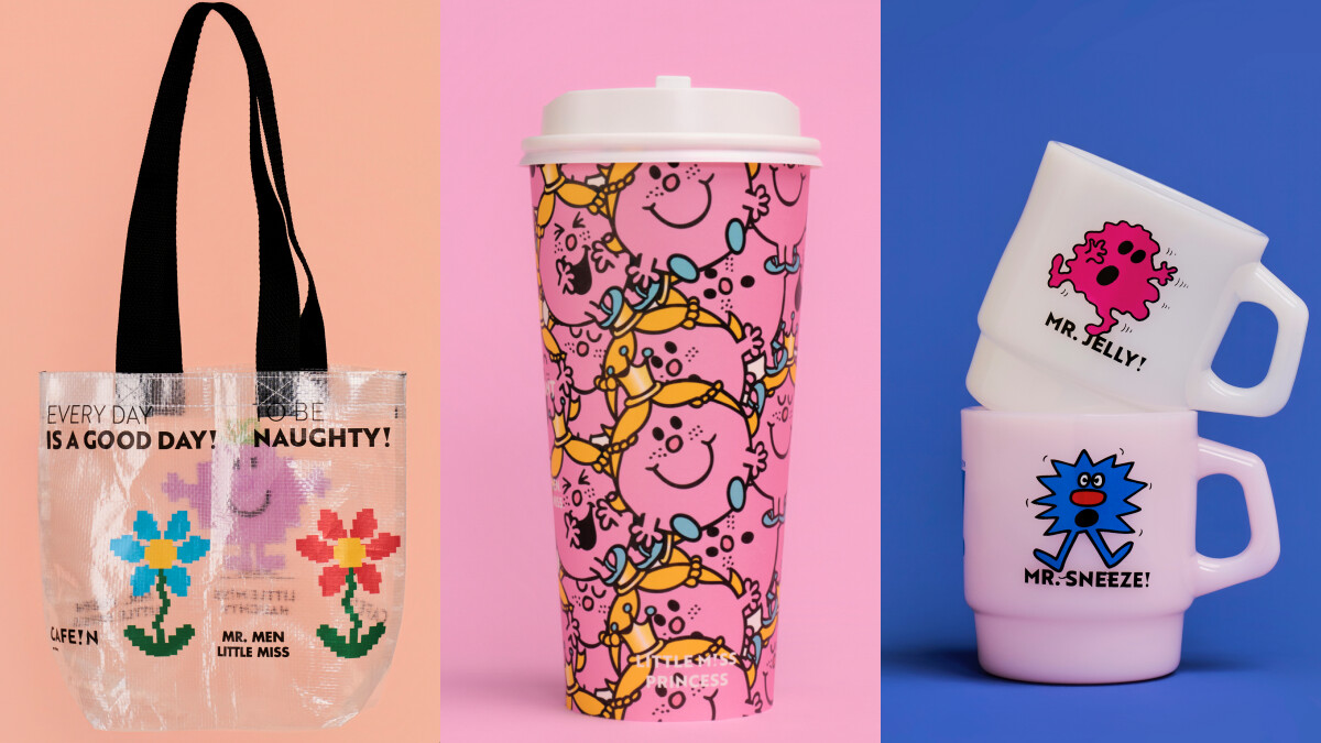 CAFE!N年末重磅聯名!攜手《奇先⽣妙⼩姐》推出俏皮聯名,Mr. Messy、Little Miss Naughty提袋必收