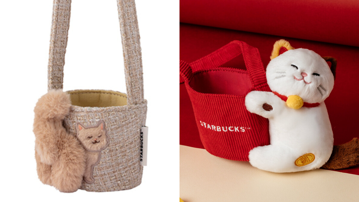 星巴克全新貓咪提袋來了！紅色「抱抱招財貓」、「金貓咪尾巴」都想收