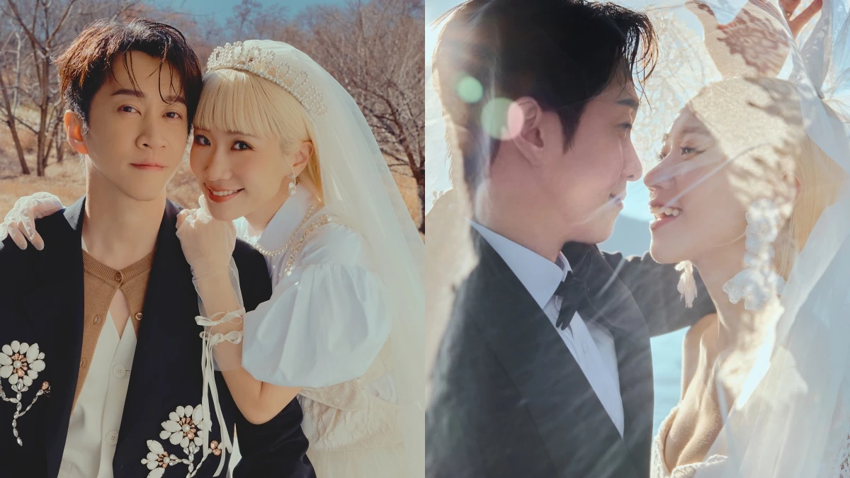 陳漢典、Lulu婚禮前釋出絕美婚紗照!蕾絲馬甲再現頭紗吻、珍珠皇冠來自這夢幻牌