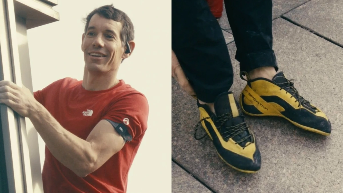 Alex Honnold攀登台北101身上全套The North Face來頭不簡單,腳上超薄底鞋同步為你解密