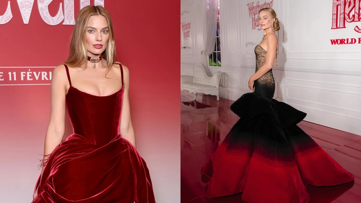 香奈兒總監為瑪格羅比訂製的第一件紅毯禮服:盤點《咆哮山莊》宣傳造型裡的歌德浪漫美學