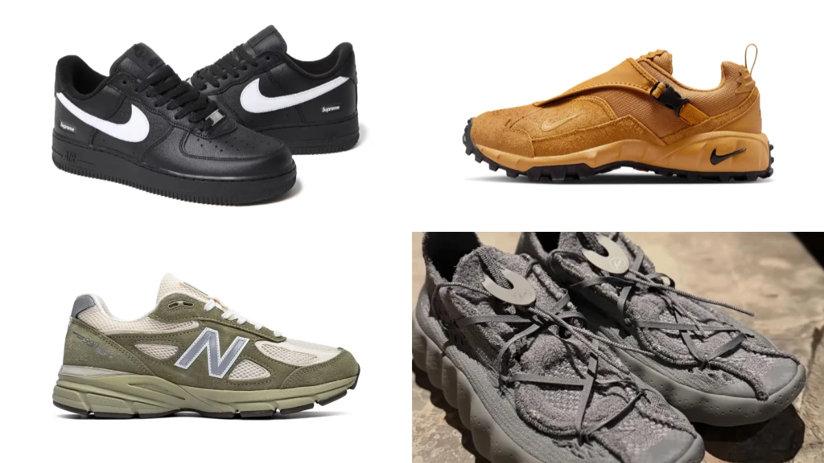 本週球鞋盤點！New Balance 美製 990v4 Olive、Supreme x Nike AF1、fragment Mind 002、Nike ACG Air Phassad 鞋頭必收
