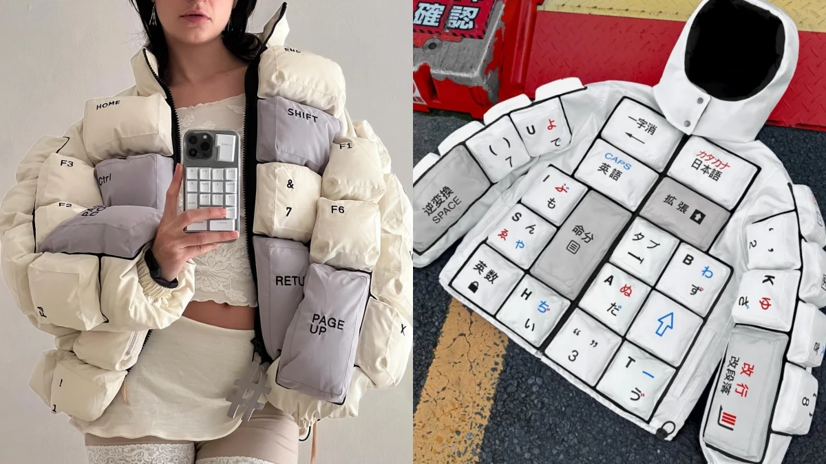 【Threads上紅什麼】1.5萬人朝聖「鍵盤羽絨外套」真有在賣，來自這個實驗性品牌