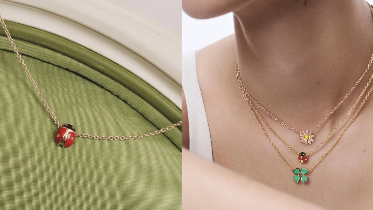 Diorette迪奧珠寶2026焦點新品：漆藝工藝把花園和幸運草收成項鍊！