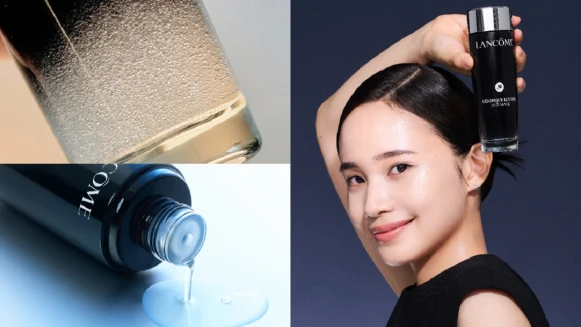 沒補膠原，別談抗老！蘭蔻全新「小黑水」被譽為肌膚喝的膠原飲，1滴99%膠原精華注入、臉蛋立刻彈出年輕膠原光！