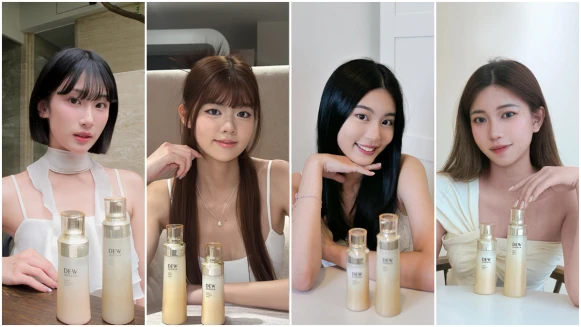 用一次就水亮到肌膚最高峰!Kanebo 全新保濕精靈水DEW潤活修護美容露、潤活修護美容乳~把玻尿酸威力發揮到最大值,女大生的各種乾荒肌都能解!