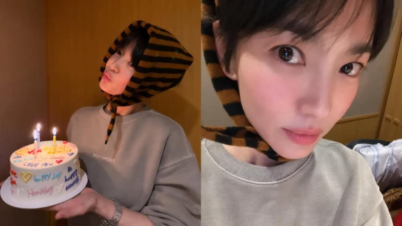 宋慧喬生日戴的可愛三角頭巾是哪牌？來自蘇格蘭小眾品牌五千元有找，喬妹選品不會錯！