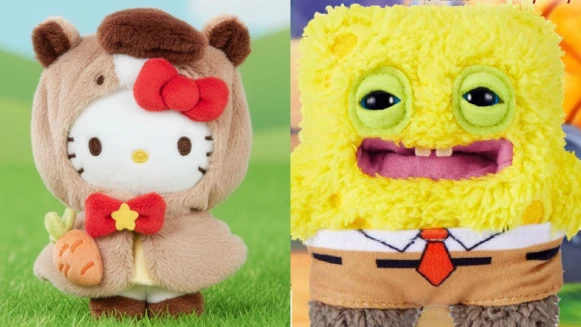 7-11新年萌力全開！Hello Kitty馬年限定娃娃、牙寶聯名海綿寶寶醜萌登場