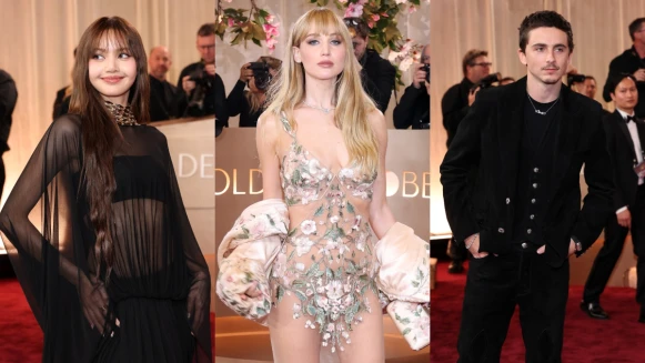 2026金球獎紅毯：Lisa黑色透視造型又酷又美、珍妮佛勞倫斯穿紀梵希美成花仙子