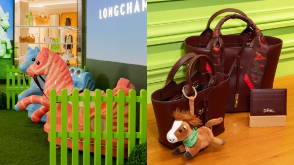 Longchamp搖搖馬樂園空降台北101！新年系列限定La Roseau、小馬吊飾，有年味又超可愛