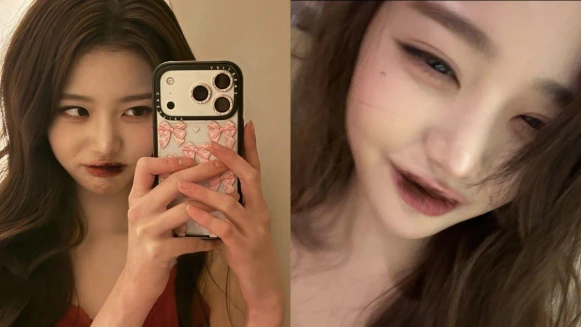 2026韓妞都在畫「雙層巧克力唇」！像咬過杜拜巧克力的微暈染唇妝正紅