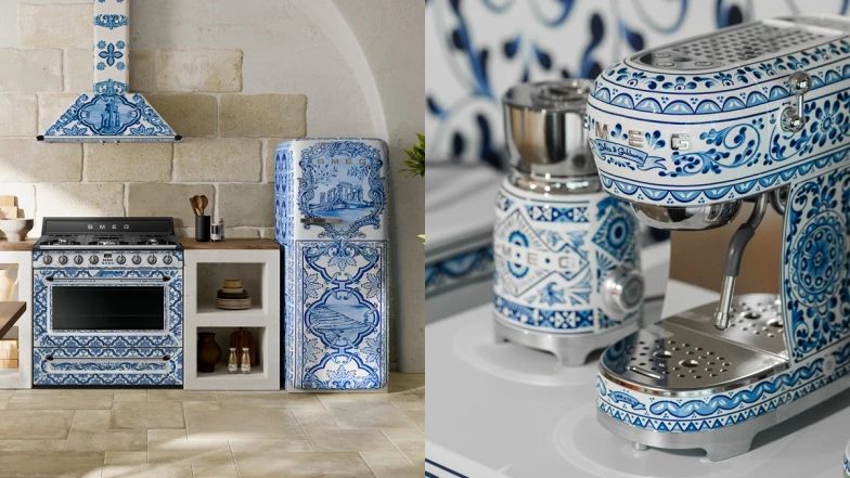 為居家點綴義式浪漫!Smeg與Dolce&Gabbana全新聯名美成畫,職人手繪把家電變藝術品