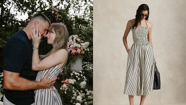 泰勒絲Taylor Swift訂婚裙子是Ralph Lauren的這件!和未婚夫低調穿情侶裝,日常打扮更真摯浪漫