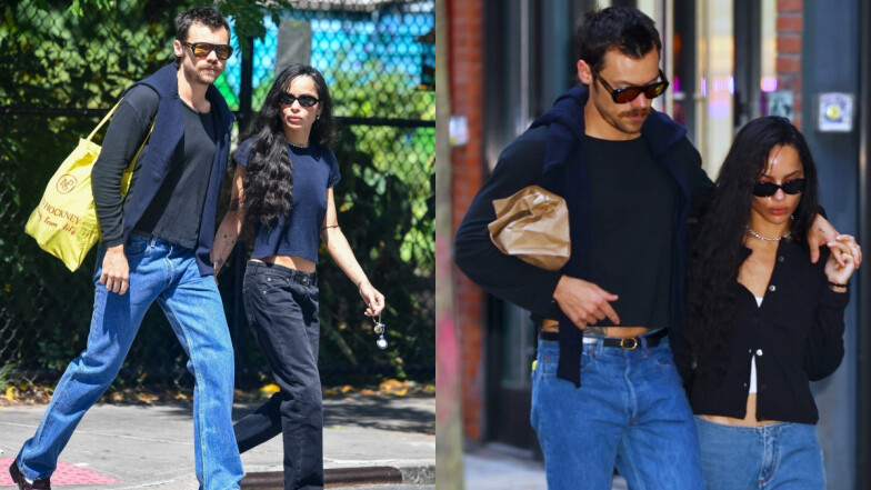 Harry Styles和Zoë Kravitz交往了?牽手搭肩情侶般同框,還和女方父親共進午餐