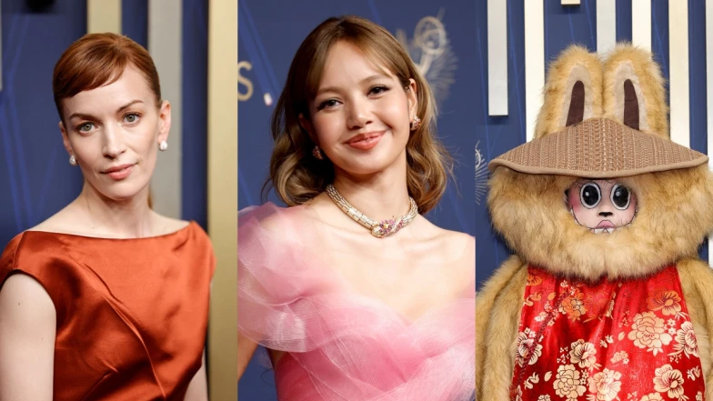 2025艾美獎髮型彩妝亮點！Lisa宛如真人芭比、Britt Lower俏皮眉上瀏海，竟然連Labubu都走上紅毯