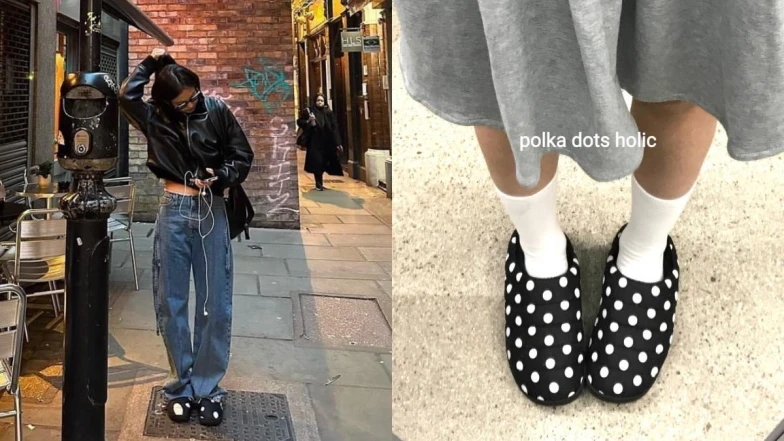 Jennie同款「羽絨麵包拖鞋」晉升秋冬時髦單品：入門必敗波點款式，IVE直井怜也愛上！