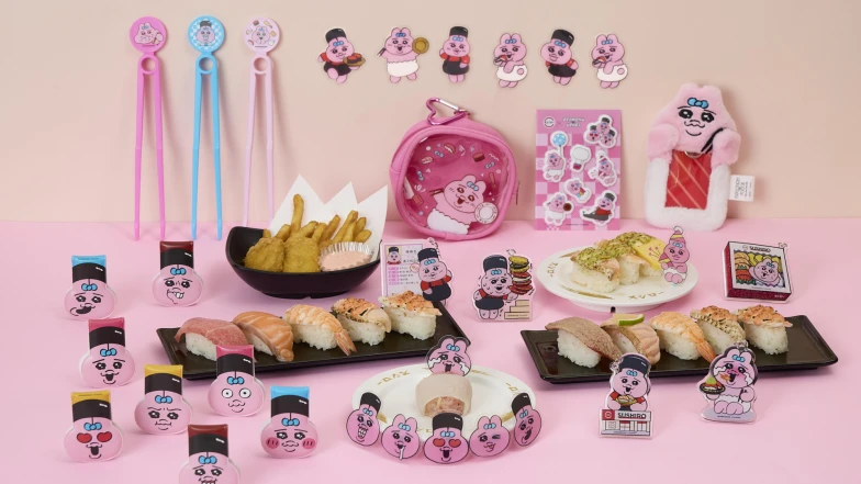 壽司郎Ｘ褲褲兔粉紅派對登場！萌系周邊＆聯名餐點一次收服