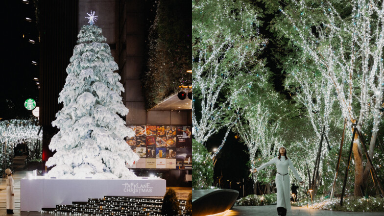 台中勤美草悟聖誕村7大亮點！40萬顆銀白燈泡打造250米「光之道2.0」，每晚飄雪如置身北國