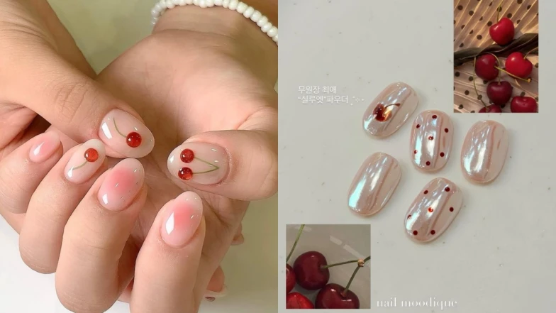 2025美甲推薦「櫻桃美甲」！15款範本甜美風 x 多元素，綻放指尖多樣個性 