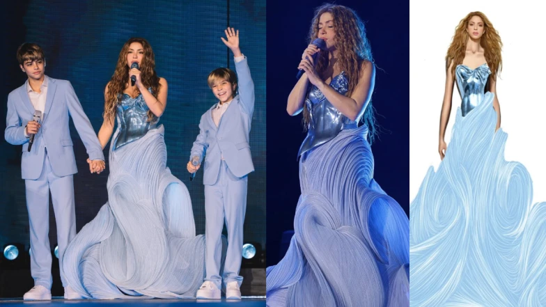 拉丁天后Shakira夏奇拉與兩位帥兒世巡溫柔合唱感動百萬人，親子裝＋一件如水般的高訂唱出〈Acróstico〉重生之歌