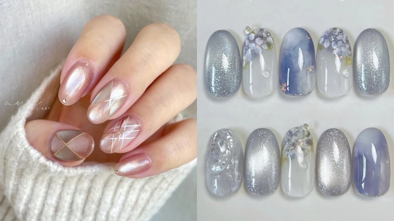 2026美甲推薦「天鵝絨美甲」！15款大面積光影範本，讓冬季指尖更優雅時尚