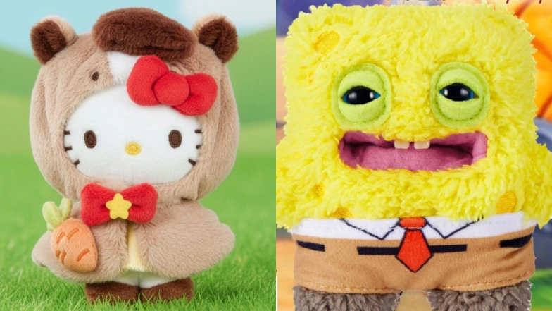 7-11新年萌力全開！Hello Kitty馬年限定娃娃、牙寶聯名海綿寶寶醜萌登場