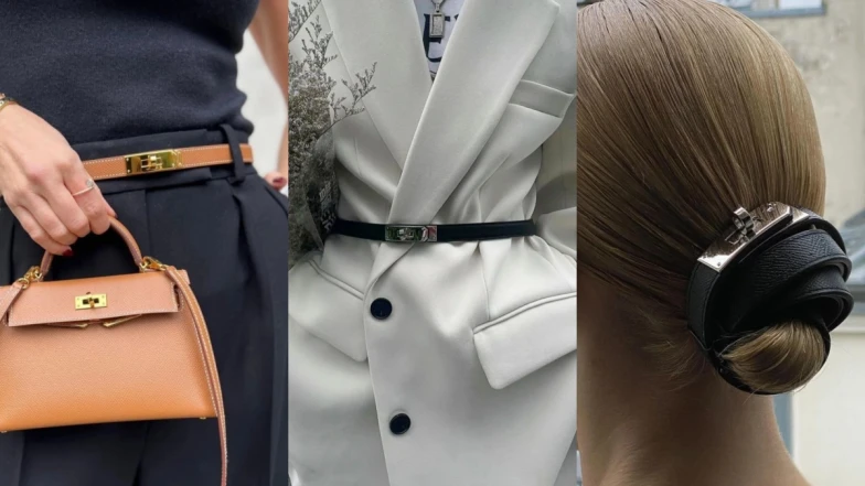 愛馬仕不能錯過的隱藏好物！「Kelly 18」鎖釦皮帶默默竄紅，可繫、可背還能當髮飾