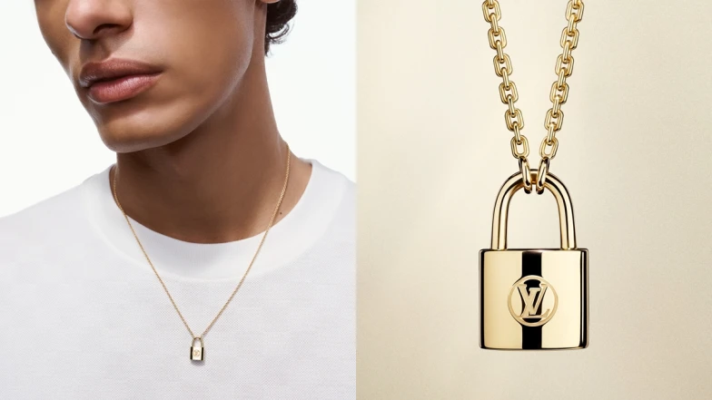 Felix曾參與設計的LV路易威登Silver Lockit推出周年限量版黃Ｋ金吊墜