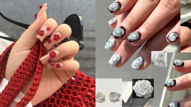 2025美甲推薦「復古玫瑰美甲」20款範本推薦，最浪漫的款式就是它！