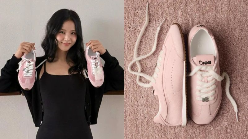 ALO薄底鞋推出Jisoo聯名款！「夢幻粉色x麂皮高級感」哪個少女能抵擋？