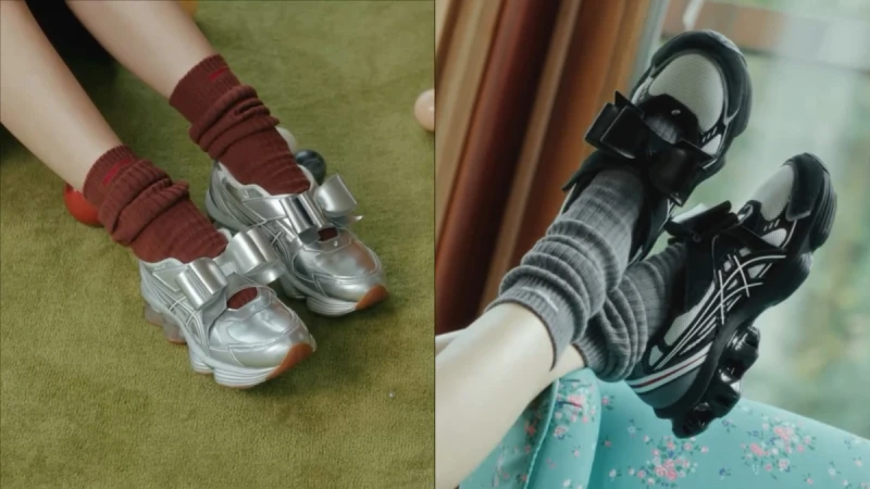 亞瑟士又一雙夢幻聯名！攜手SHUSHU/TONG推出巨大蝴蝶結瑪莉珍球鞋，黑色、銀色好難選！