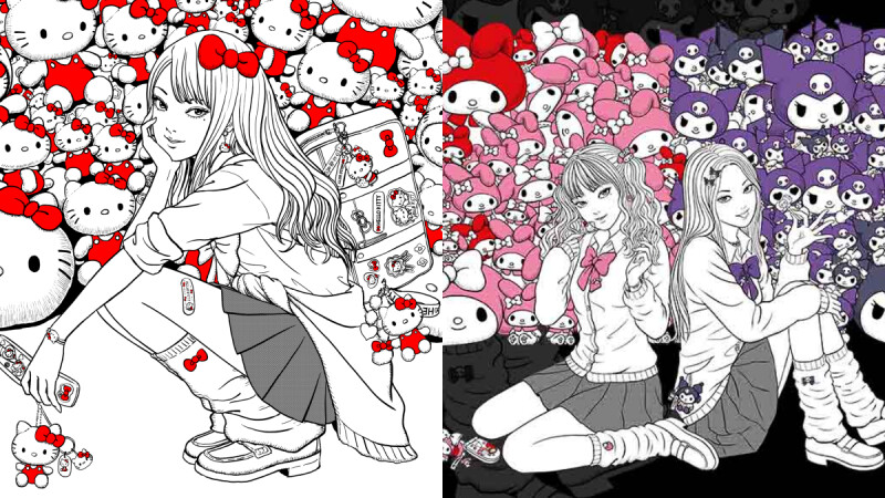 伊藤潤二 X 三麗鷗再次詭譎聯名！必收7大周邊：富江愛心髮夾、透明托特包、長袖襯衫價格一覽