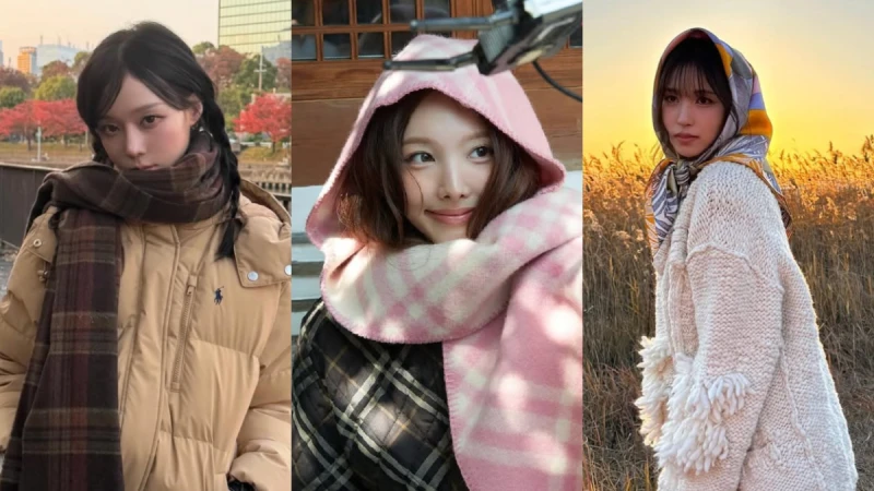 圍巾怎麼圍才時髦?8種圍巾打法教學,跟著Twice、Winter、Karina、張員瑛學秋冬防寒穿搭