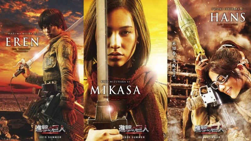 水原希子帥氣度爆棚啦！真人電影版《進擊的巨人》角色海報全公開！