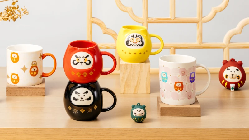 星巴克達摩馬克杯2/5開賣！Bearista化身開運達摩小熊，19款新品萌翻上市